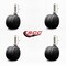 Service Caster 3'' Black Heavy Duty Floor Safe Twin Wheel Caster 1/2'' Threaded Stem , 4PK SCC-TS02S75-TPR-BLK-121315-4 - alternate 4